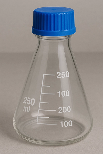 Erlemeyer-flask-250ml ارلن درب پیچدار 250 سی سی
