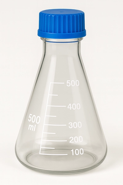 Erlemeyer-flask-500ml ارلن درب پیچدار 500 سی سی